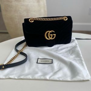 Gucci Medium Velvet Marmont Matelasse Bag